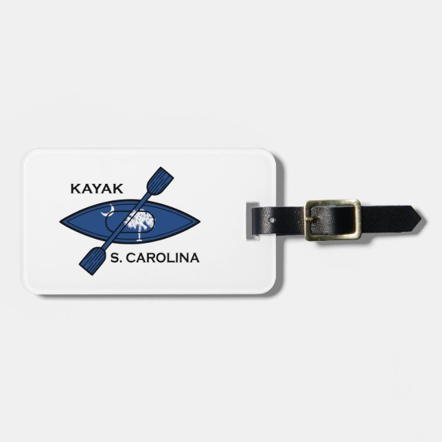 Etiqueta De Bagagem Kayak Carolina Flag (Frente Horizontal)