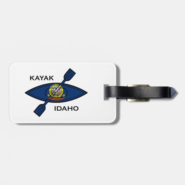 Etiqueta De Bagagem Kayak Idaho Flag (Traseira Horizontal)