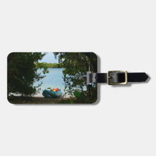 Etiqueta De Bagagem Kayaking em Ruas. Thomas Ilhas Virgens dos EUA