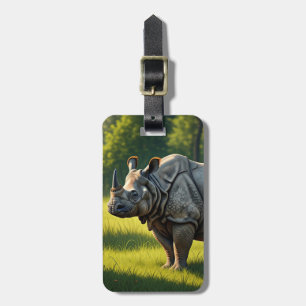 Etiqueta De Bagagem Kaziranga National Park Assam India Viagem