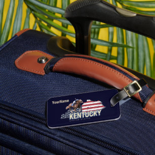 Etiqueta De Bagagem Kentucky United States Retro State Map Vintage EUA
