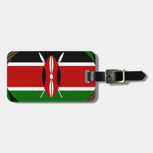 Etiqueta De Bagagem Kenya Flag Art - Patriotic & Modern Design