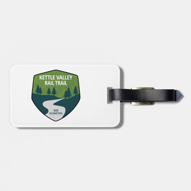 Etiqueta De Bagagem Kettle Valley Rail Trail British Columbia (Traseira Horizontal)