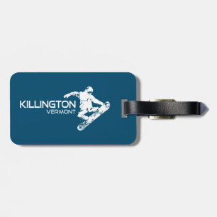 Etiqueta De Bagagem Killington Vermont Snowboarder