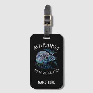 ETIQUETA DE BAGAGEM KIWI NOVA ZELÂNDIA PAUA-LUGAGEM PERSONALIZADA