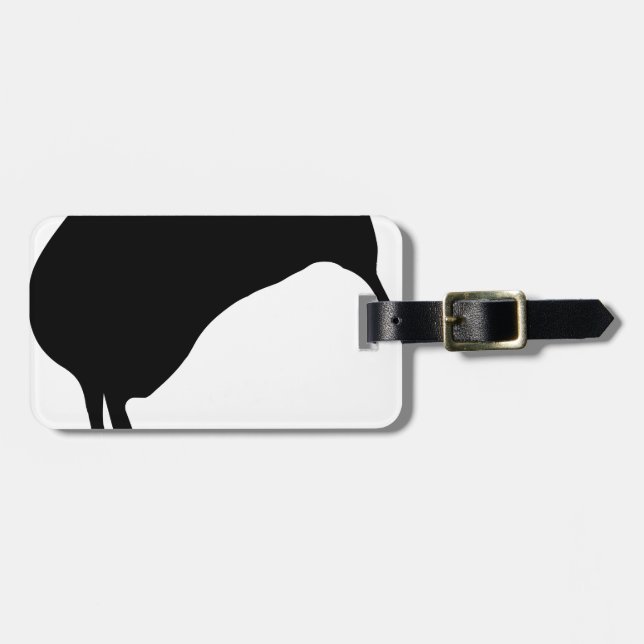 Etiqueta De Bagagem Kiwi Silhouette (Frente Horizontal)