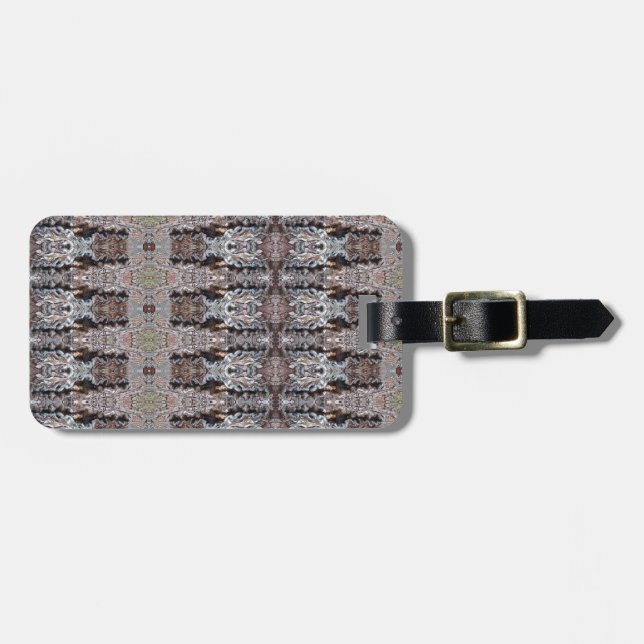 Etiqueta De Bagagem Knotty Cement Ikat (Frente Horizontal)