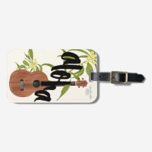 Koa Ukulele Aloha Tag