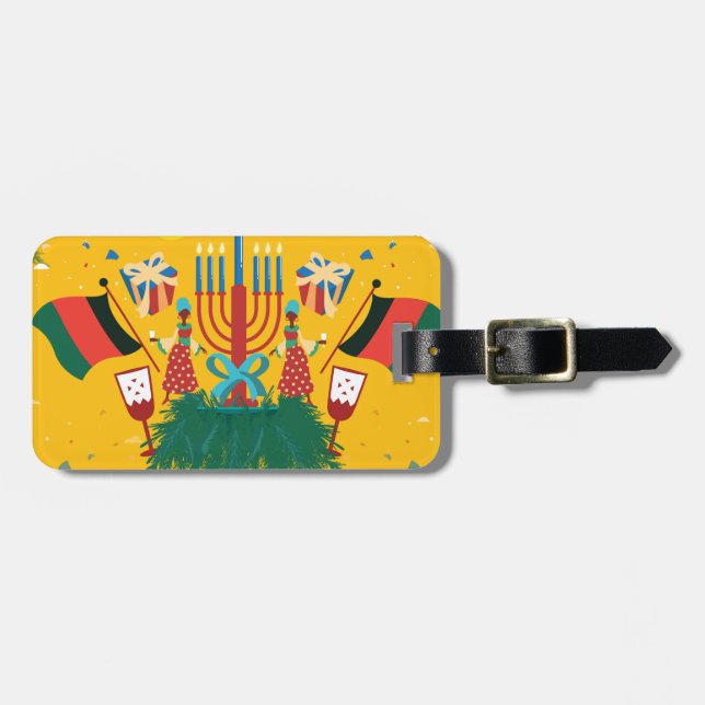 Etiqueta De Bagagem kwanzaa amarelo (Frente Horizontal)