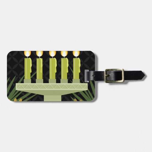 Etiqueta De Bagagem kwanzaa preto (Frente Horizontal)