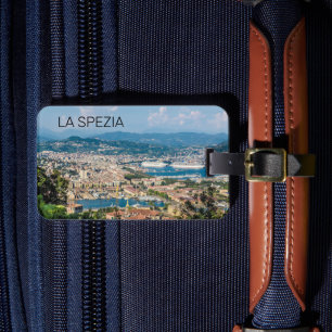 Etiqueta De Bagagem La Spezia Cityscape Liguria Itália Holiday Souveni