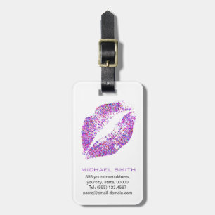 Etiqueta De Bagagem Lábios Na moda Glitter nº 22