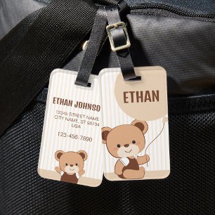Etiqueta De Bagagem Lacre de Bagagem Urso Personalizado Fofo