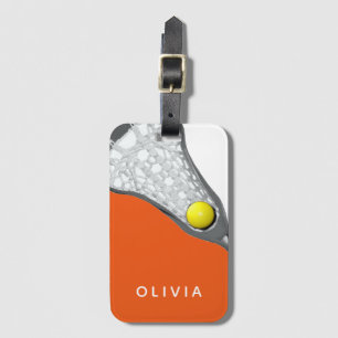 Etiqueta De Bagagem Lacrosse Personalizado Laranja