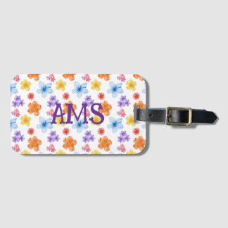 Etiqueta De Bagagem Lada Por Solteiro Floral W/Slo