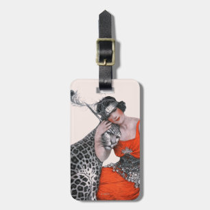 Etiqueta De Bagagem Lady e Leopard