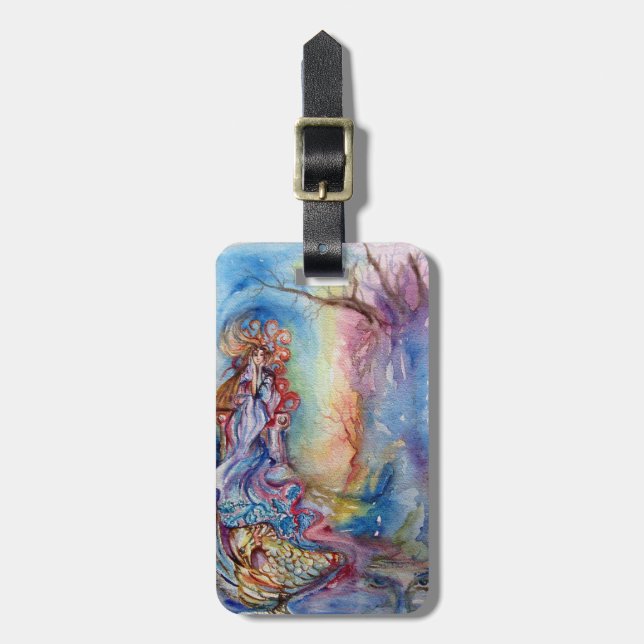 Etiqueta De Bagagem LADY OF LAKE / Magic and Mystery- Pergaminho (Frente Vertical)