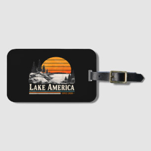 Etiqueta De Bagagem Lago América 2026 Vintage