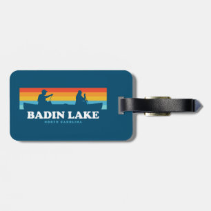 Etiqueta De Bagagem Lago Badin Carolina do Norte Canoa