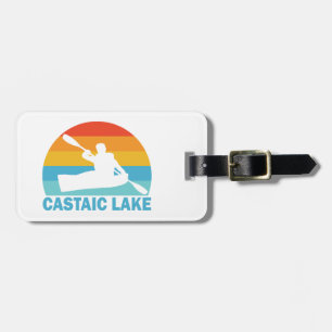 Etiqueta De Bagagem Lago Castaic Califórnia Caiaque