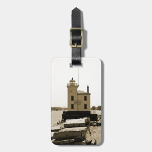 Etiqueta De Bagagem Lago Erie Lighthouse