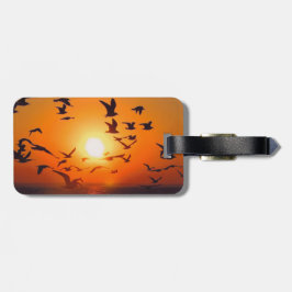 Etiqueta De Bagagem Lago Erie Sunset