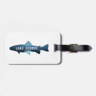 Etiqueta De Bagagem Lago George New York Fish