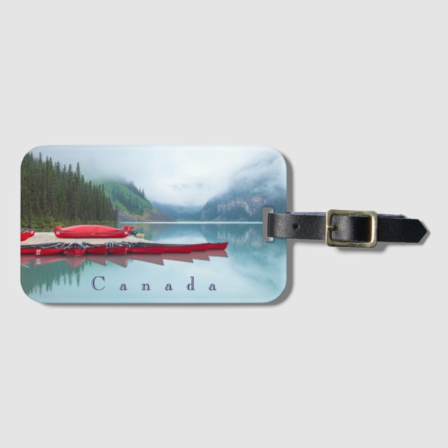 Etiqueta De Bagagem Lago Louise Canadá (Frente Horizontal)