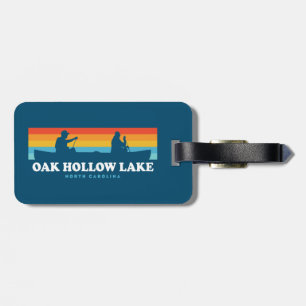 Etiqueta De Bagagem Lago Oak Hollow Carolina do Norte Canoa