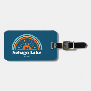 Etiqueta De Bagagem Lago Sebago Maine Arco-íris