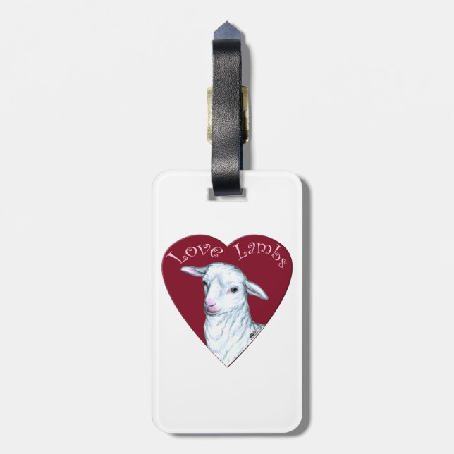 Etiqueta De Bagagem Lambs de Amor (Traseira Vertical)