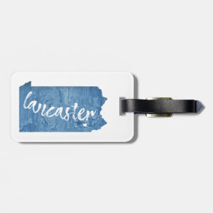 Etiqueta De Bagagem Lancaster Pennsylvania Wood Grain