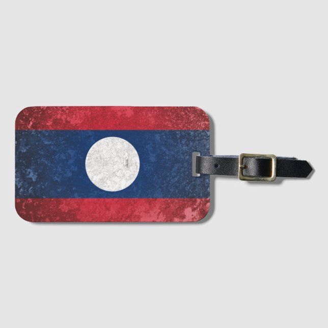Etiqueta De Bagagem Laos (Frente Horizontal)