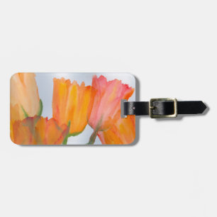 Etiqueta De Bagagem Laranja Citrus Tulips