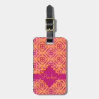 Laranja Coral e Magenta - Árabe - Gráfico marroqui