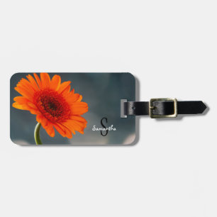 Etiqueta De Bagagem Laranja Gerbera Bagagem