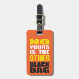 Etiqueta De Bagagem Laranja o outro Tag preto da bagagem do saco