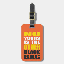 Etiqueta De Bagagem Laranja o outro Tag preto da bagagem do saco