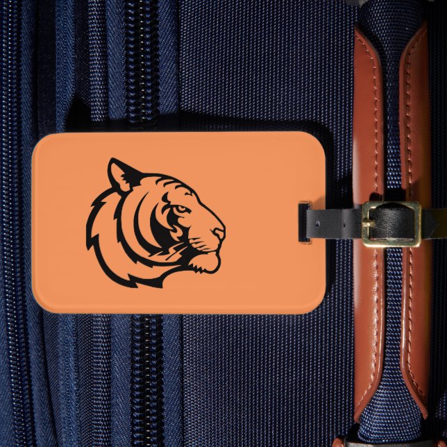 Etiqueta de bagagem laranja Tigre (Frente Insitu 4)