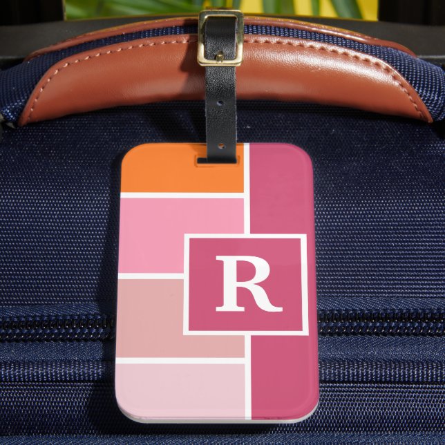 Etiqueta De Bagagem Largas Femininas com Monograma (Frente Insitu 2)