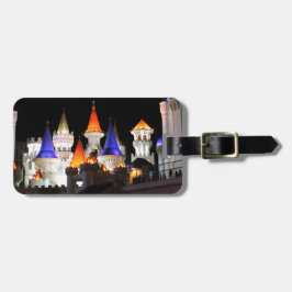 Etiqueta De Bagagem Las Vegas Castelo Hotel Jogos Vegas Cidade Colorid