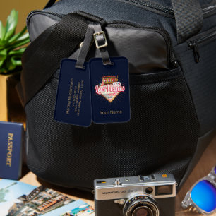 Etiqueta De Bagagem Las Vegas Nevada Estados Unidos Casino Vintage EUA