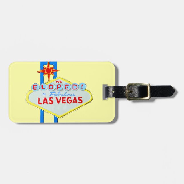 Etiqueta De Bagagem Las Vegas que Wedding Elope (Frente Horizontal)