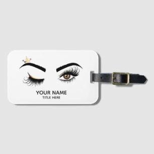 Etiqueta De Bagagem Lash Queen Piscar os olhos Eye Makeup Artist Lashe