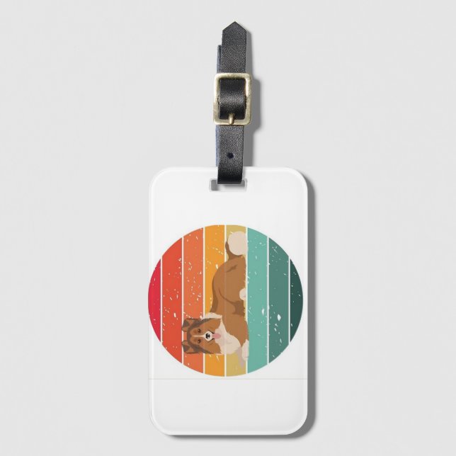 Etiqueta De Bagagem Lassie dog love animal  (Frente Vertical)