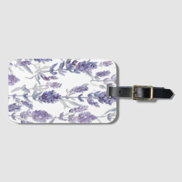 Etiqueta De Bagagem Lavender Fields | Purple Watercolor Flower Pattern