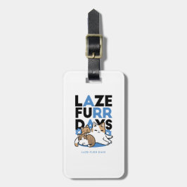 Etiqueta De Bagagem Lazer - Design de Gatos Preguiçosos
