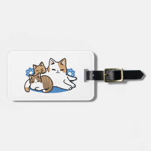 Etiqueta De Bagagem Lazer - Design de Gatos Preguiçosos