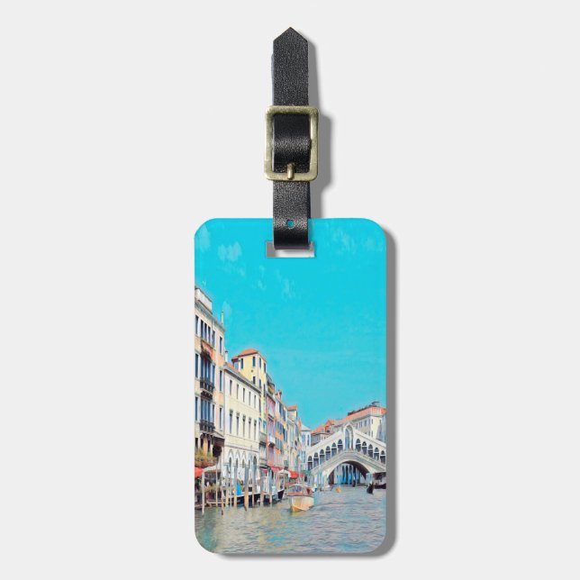Etiqueta De Bagagem ldp VENICE - Grande Canal - praia de Rialto - (Frente Vertical)