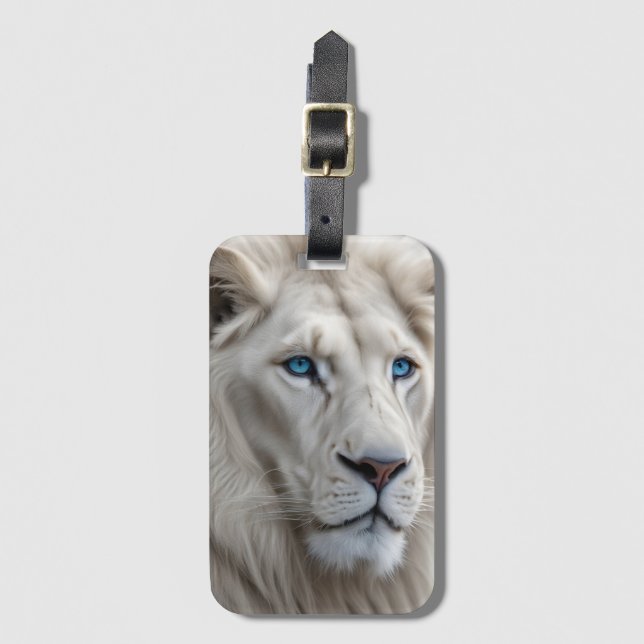 Etiqueta De Bagagem Leão branco (Frente Vertical)